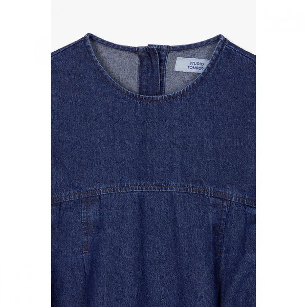 STUDIO TOMBOY Waist Strap Denim Tunic Dress 9105341107ar 