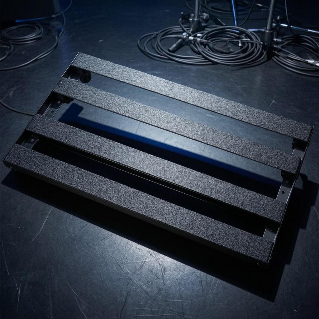 Guitar Pedalboard with Hook-and-Loop Portable Aluminum Pedal Board