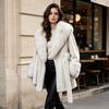 Autumn and winter new imitation mink hair women's clothing medium and long light luxury style large fur collar version imitation fur large size coat
