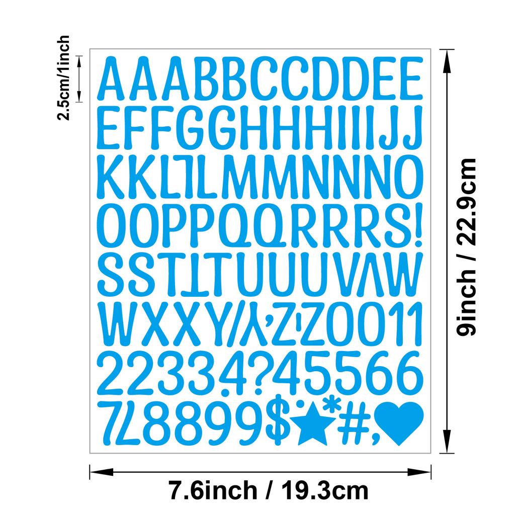 Naklejka Literowa 1 Cal Naklejka Winylowa na Ciało Artystyczna Naklejka Literowa Etykieta Kuchenna DIY Ręcznie Robiona