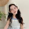 Lace Crochet Flower Triangled Scarf Head Wrap Lightweight Breathable Knit Hair Bandana Delicate Style Photography Accessory