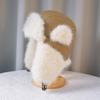 Winter outdoor windproof ear protection pullover hat thickened plush fashion hat women's ski cold and warm