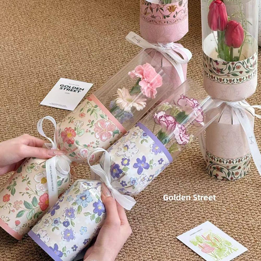 Romantic Bouquet Mother's Day Bouquet Bag Literary Packaging Bags Gifts Flower Wrapping Paper