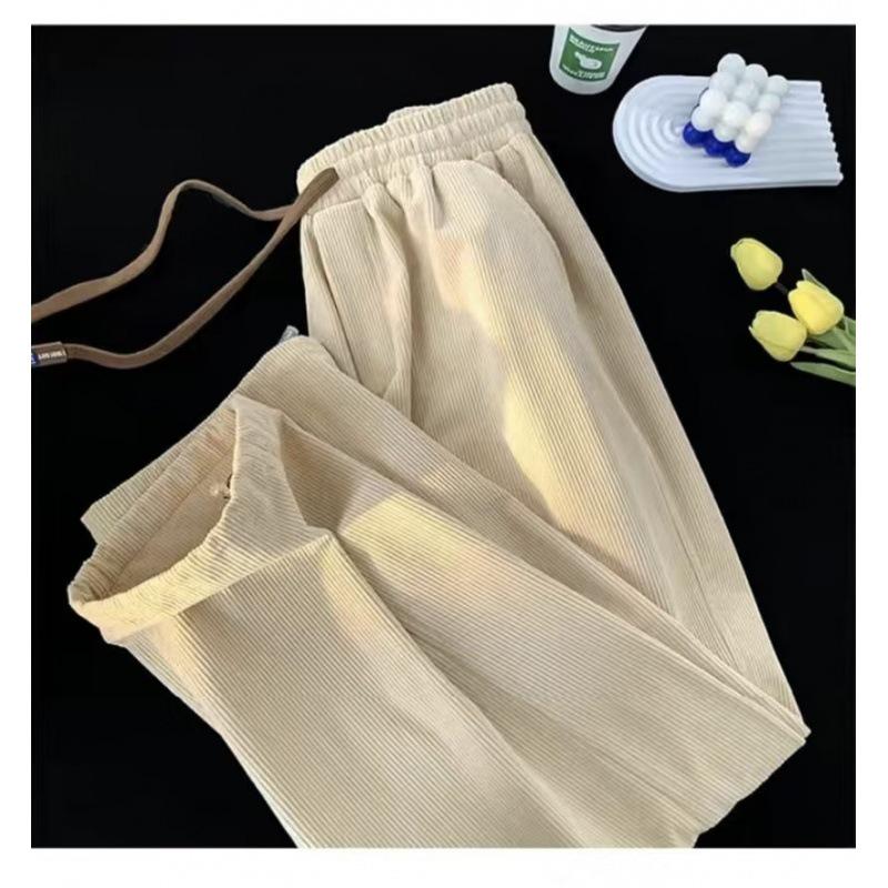 

Мужские свободные вельветовые брюки - спортивные штаны в гонконгском стиле на весну и осень XL абрикосовый