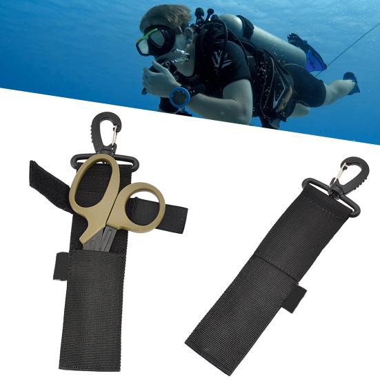 Scissor Storage Bag 360-Degree Rotating Buckle Wear Resistant Nylon Easy-Carry Scissor Pouch Diving