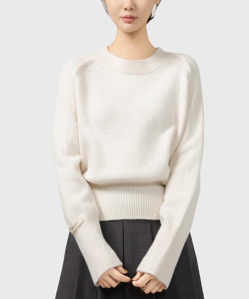 Keulleiseu Tana Semi-Crop Knit Sweater_Sky Blue