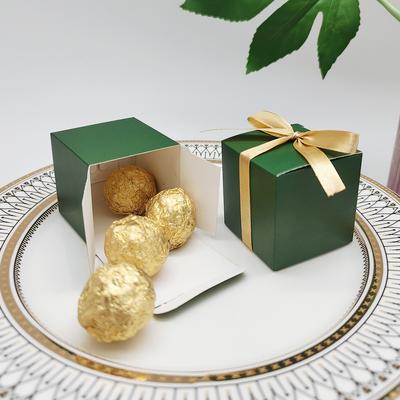 10/50pcs Green Square Candy Box, Gift Box, Packaging Box, Party, Wedding Supplies, Baking Supplies