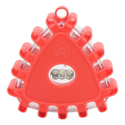 Kit 3 Pezzi Segnalatori Luminosi LED Triangolari di Emergenza Stradale, Lampeggianti di Avvertimento con Base Magnetica