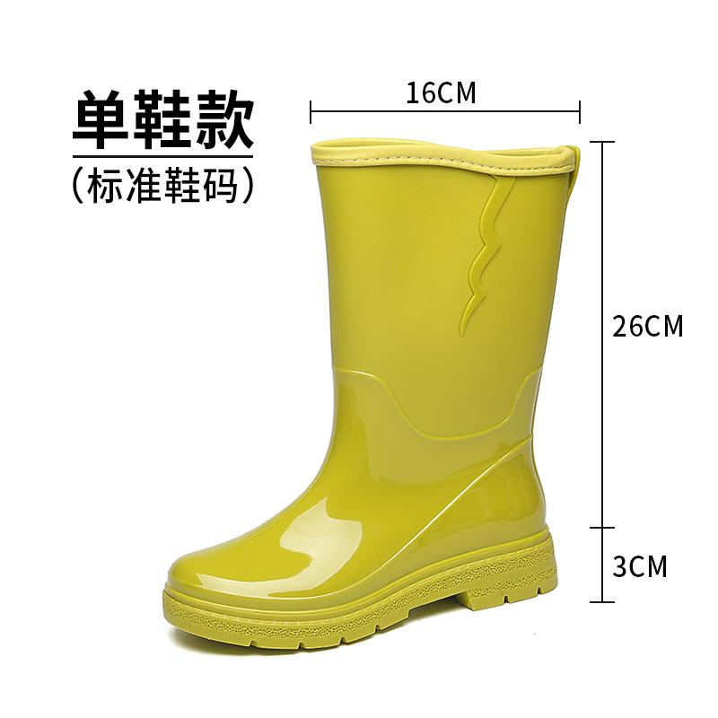 Fashion versatile rain boots women's tall rain shoes waterproof, non-slip, comfortable and wear-resistant women's water shoes camping rubber shoes