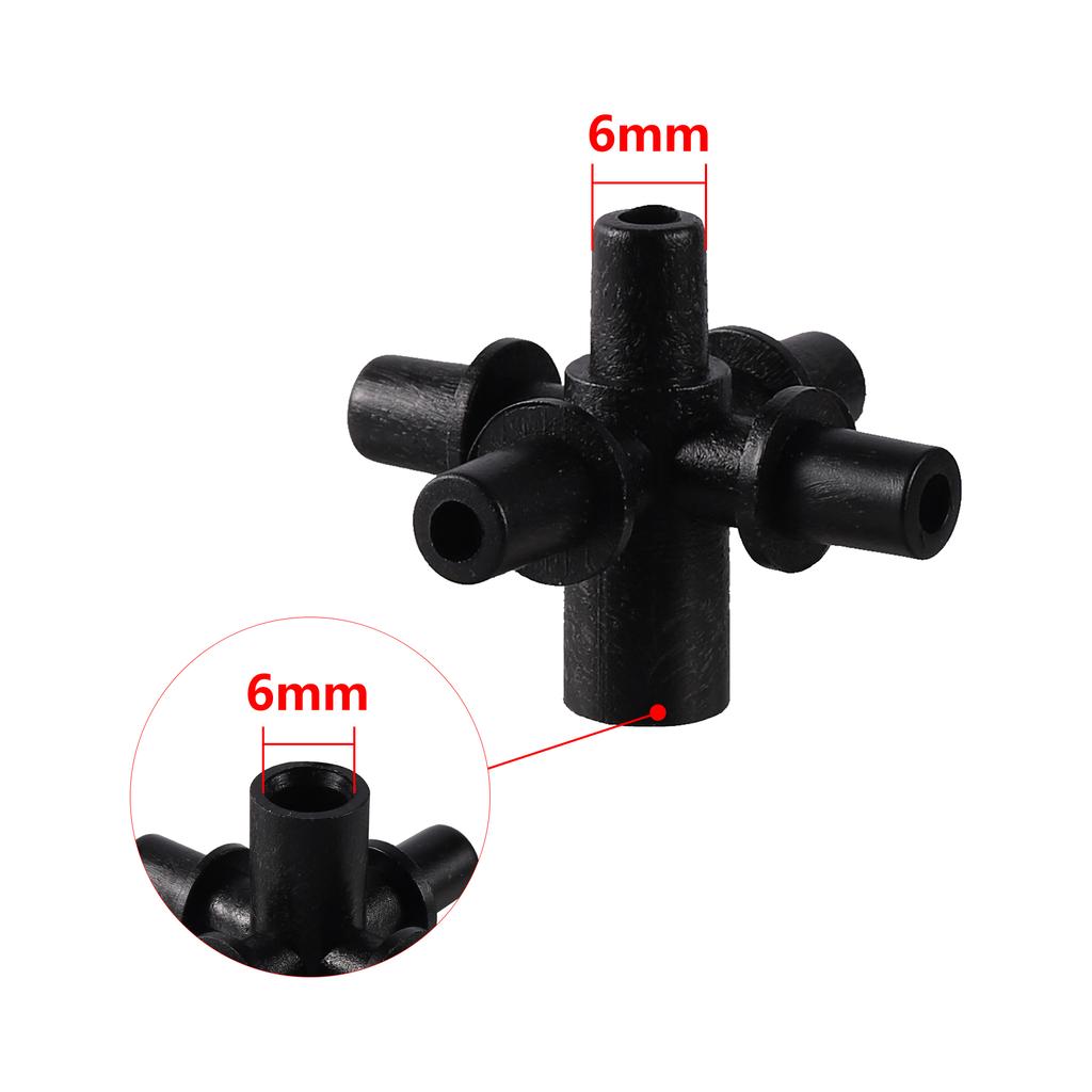 30 Stück 6mm Mehrgelenk-Schlauchverteiler 4/5/6/7-Wege Wasserverbinder für Gartenbewässerungsrohr Zubehör