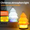 Rechargeable Christmas Tree Silicone Night Light with 10m String Light Storage, Colorful Atmosphere, Perfect for Outdoor Camping