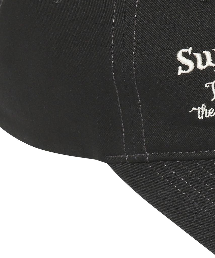 Syupeodeulai Vintage Embroidered Ball Cap Black