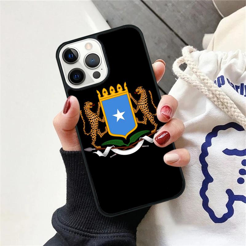 Somalia Flag Coat of Arms Phone Case For iPhone 17 Air 15 16 Cover 11 13 14 Pro Max 12 Plus Max Fundas