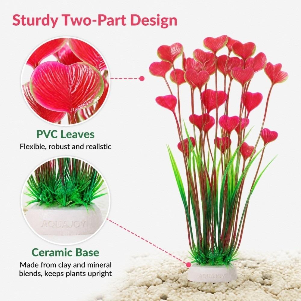2Pcs Pink Artificial Water Plant 15.7in Artificial Coral Plant Fish Tank Ornament  Underwater Garden