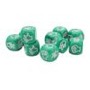 10Pcs Dice Set 6 Sided Waterproof Antioxidant Finger Guessing Game Dice for Board Game Education Green