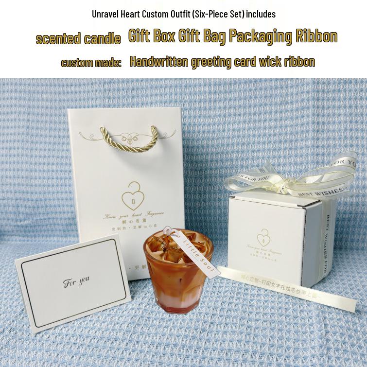 Iced Coffee Scented Handmade Candle: Indoor Art & Birthday Party Favor