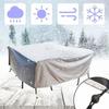 Garden Furniture Cover, 210D Rectangular Waterproof Furniture Cover with Drawstring for Garden Furniture Patio Table Furniture Cover Silver,170x94x70c