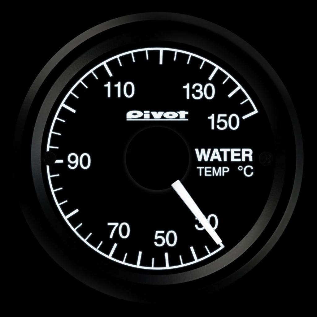 Pivot GT Water Temperature Gauge White Lighting GAUGE-52 GSW-5