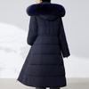 Fashion Woman Parkas Winter Long Coats Hooded Faux Fur Collar Thick Warm Overcoat Women's Jackets