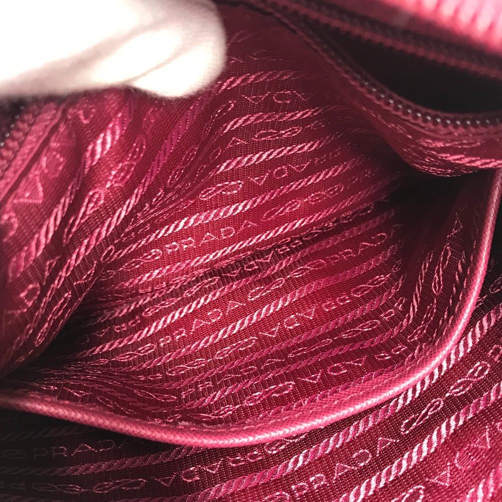 Prada Triangle Logo Triangle Logo Plate Crossbody Bag Shoulder Bag Nylon Pink