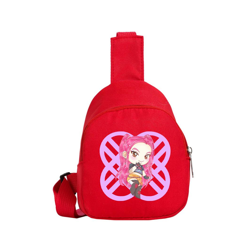 Zaino Petto Kawaii Stampato Anime K-Pop Cacciatori di Demoni per Ragazzo Ragazza Borsa a Spalla Studente Borsa a Tracolla Portatile Regalo di Natale per Bambino