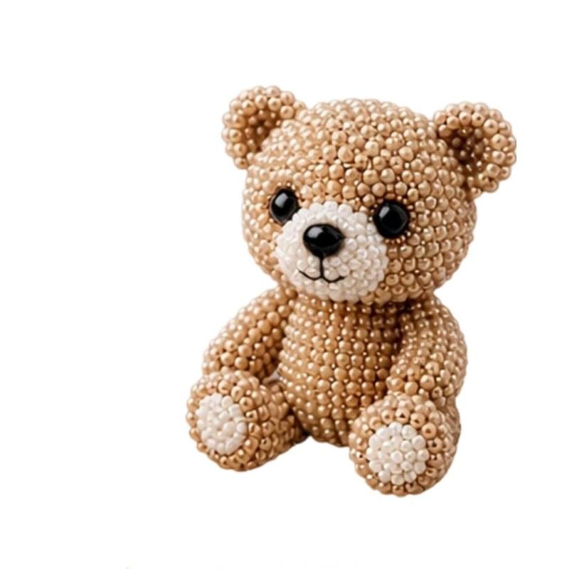 Cute Diy Handmade Colorful Beaded Animal Figurines Material Kit Perfect For Home Desktop Decor Ideal Gifts For Craft Lovers