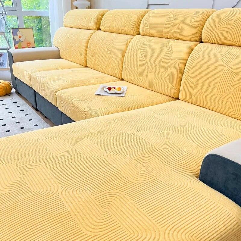 Jacquard Sofa Sectional Cover Elastic Sofa Cover Furniture Protector for Pets Washable Removable Sofa Seat Cushion Slipcover