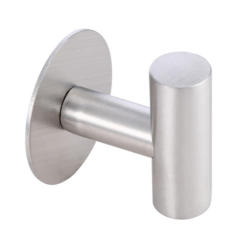Stainless Steel Hardware Bathroom Towel Bar Hook Wall Mounted Coat Robe Clothes Hook for Kitchen Garage
