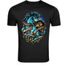 Horse Vs Lion Battle T-Shirt - Mythical Beast Fight Graphic Tee