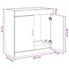 Bathroom Vanity Unit in Sonoma Oak 78.5 x 37.5 x 81 cm Particleboard