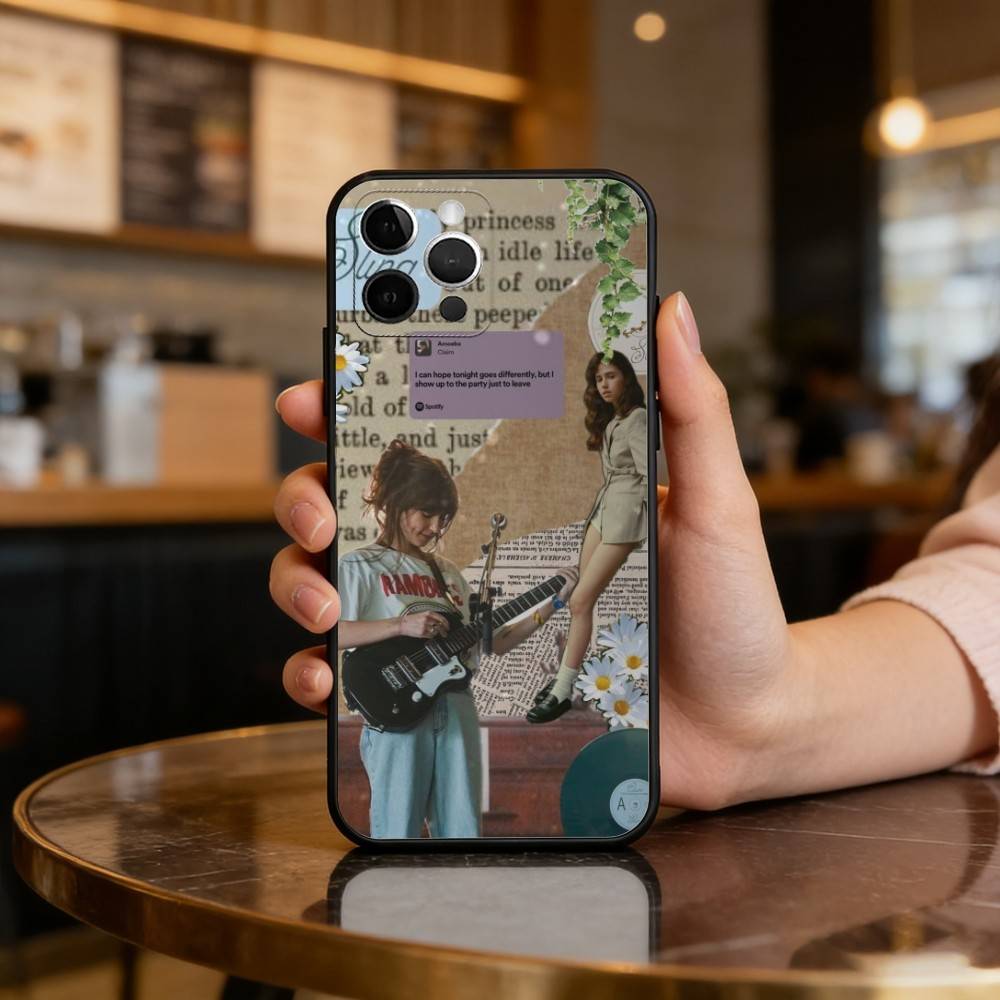 

Singer C-Clairo Charm Soft Silicone Black Cover,Phone Case For iPhone 17,16,15,14,13,12,11 Plus,Pro Max,XS iPhone16pro