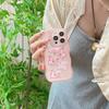 For IPhone 16E Drop Glue Wave Phone Case for Apple 15promax Butterfly Sparkling Powder 14 Transparent Case