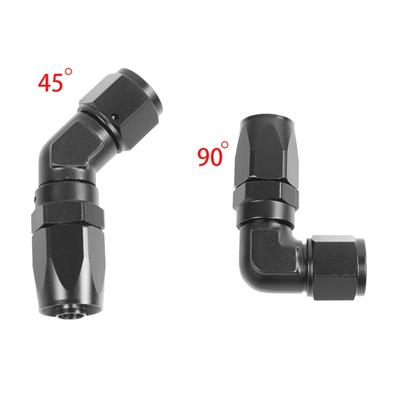 Universal AN4/AN6/AN8/AN10/AN12 Straight 45° Oil Cooling Connector Oil Fuel Swivel-Hose End Fitting Oil Hose End Adaptor