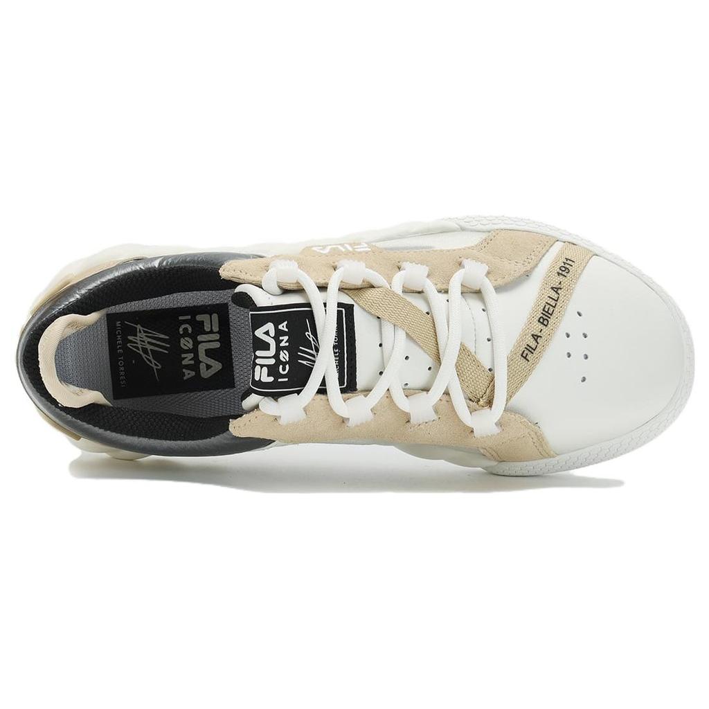 FILA Campo Cushioning Low top Skateboard Shoes Women's Coconut Milk White Beige Yellow F12W333201FCA