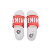 Nike Offcourt Slide Simple Rubber Sole Non-Slip Slide Sandals Women Footwear White Orange BQ4632-802