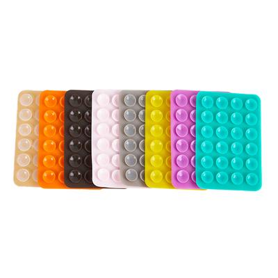 Double Side Silicone Suction Pad For Mobile Phone Fixture Suction Cup Backed 3M Adhesive Silicone Rubber Sucker Pad For Fixing