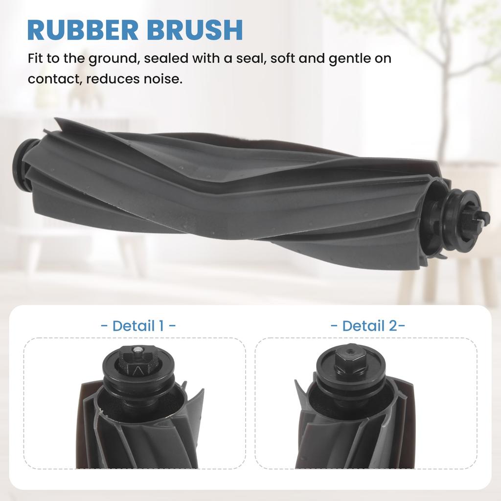 ABWR-For Xiaomi Dreame Bot L10S Pro L10S Ultra S10 S10 Pro Robot Vacuum Cleaner Rubber Brush Main Brush Replacement Parts