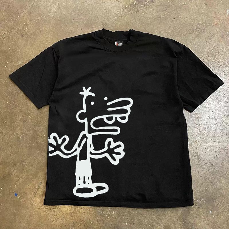 

Зарабатывайте деньги на благотворительность 3a260G Чистый хлопок двойная пряжа! Вверх, человек! Тяжелая футболка с коротким рукавом свободного кроя для пары, женская, мужская 3A [double yarn pure cotton 260g] Black L