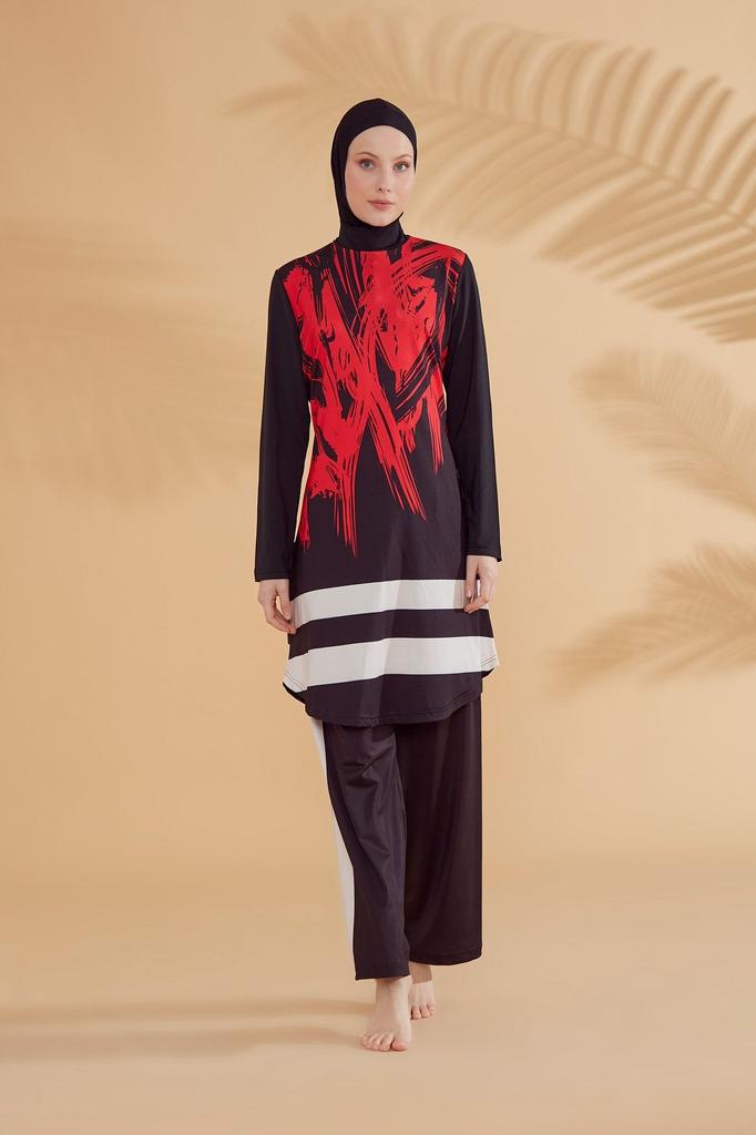 Womens Muslim Modest Islamic Full Cover Burkini Beach Swimming Costume Swimwear Hijab Beachwear Swimsuit 