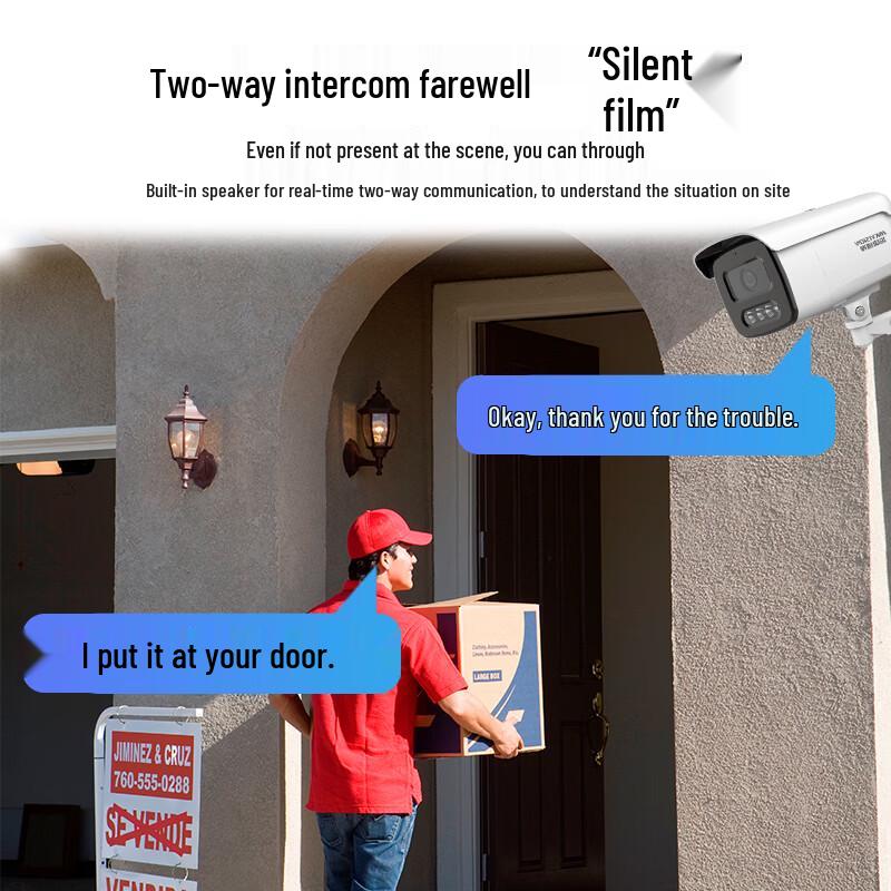 Hikvision 4MP PoE Full-Color Night Vision Security Camera CN plug (adapter included)