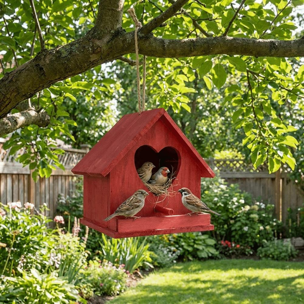Hanging Bird Nest Box Handmade Parrot Nest House Parrot Breeding Box Garden Decoration