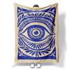 Blue Evil Eye Pattern Flannel Throw Blanket Soft Cozy Fleece For Home Office Sofa All Season Gift 150X200Cm 59X79In