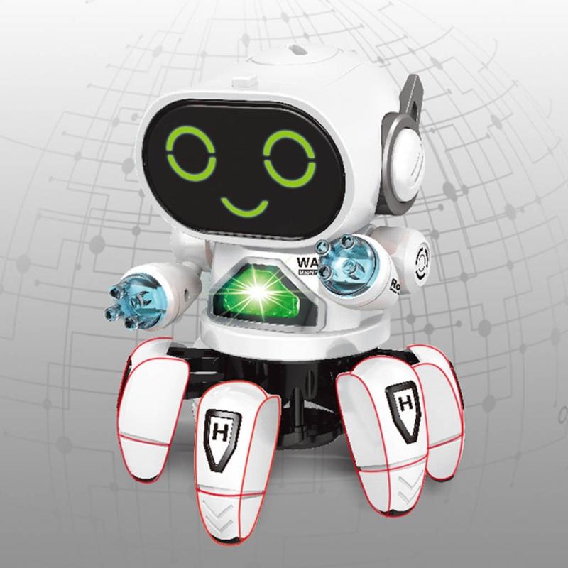 White/Pink/ Orange/ Blue Dancing Walking Robot Electric Dancing Robots for Kids Toddlers Boys & Girls Music Robot