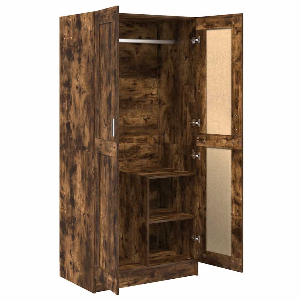 Wardrobe Smoked Oak 82.5 x 51.5 x 180 cm Engineered Wood