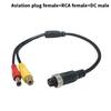 AV & DC Power Converter Cable 4Pin Aviation Male To Female Adapter For Car Rear Camera Monitor DIY Accessories