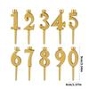 Elegant Gold Number Candle Holders Cake Toppers Decorations For Birthday Parties And Significant Gatherings