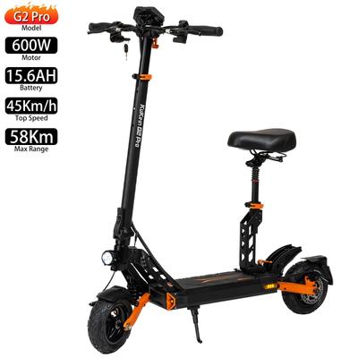 Elektrische Scooter Opvouwbaar Kukirin G2 Pro 600W Motor Topsnelheid 45Km/h Met Afneembaar Zadel 48V 15.6AH Bereik 58Km Belasting 120Kg