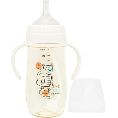 Bobdog PPSU Bebe Trinklernbecher mit Strohhalm 270ml, cremeweiß, 1 Stück