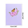 Flower Butterfly Charm Paper Card 3D Greeting Card Set with Envelope Small Card
