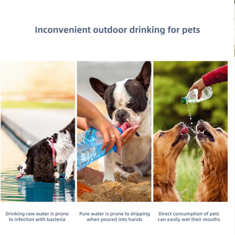 Dog Water Bottle Portable For Small Large Dogs Outdoor Walking Puppy Pet Travel Water Bottle Pet Drinking Bowl Dog Supplies Tool
